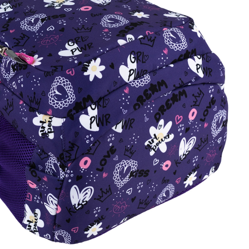 Purple GoPack Teens Backpack with 3 Compartments & Support