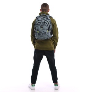 School backpack GoPack Teens Gray