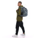 GoPack Gray School Backpack with Chest Strap & 3 Sections