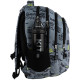 GoPack Gray School Backpack with Chest Strap & 3 Sections