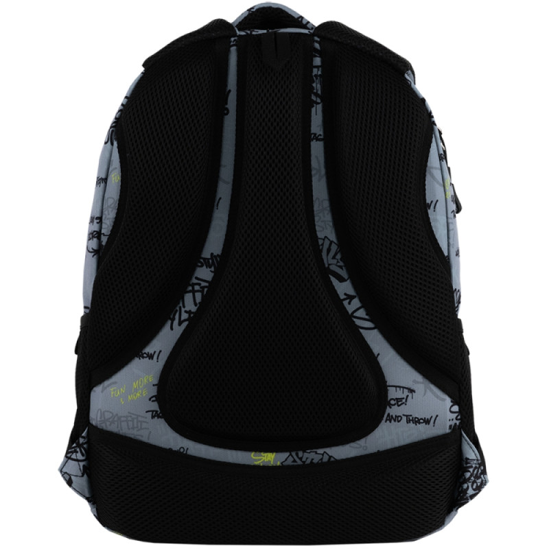 GoPack Gray School Backpack with Chest Strap & 3 Sections