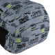 GoPack Gray School Backpack with Chest Strap & 3 Sections