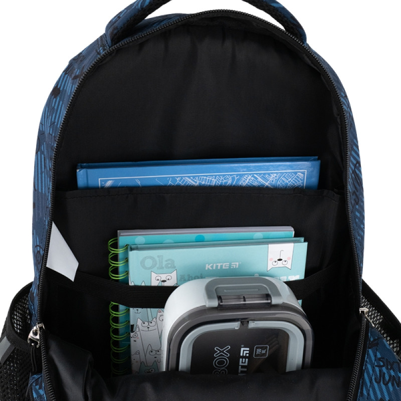 GoPack Dark Blue Teens Backpack with Chest Strap