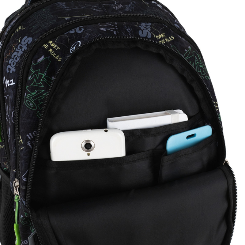 GoPack Teens Black Backpack for School & Daily Commutes