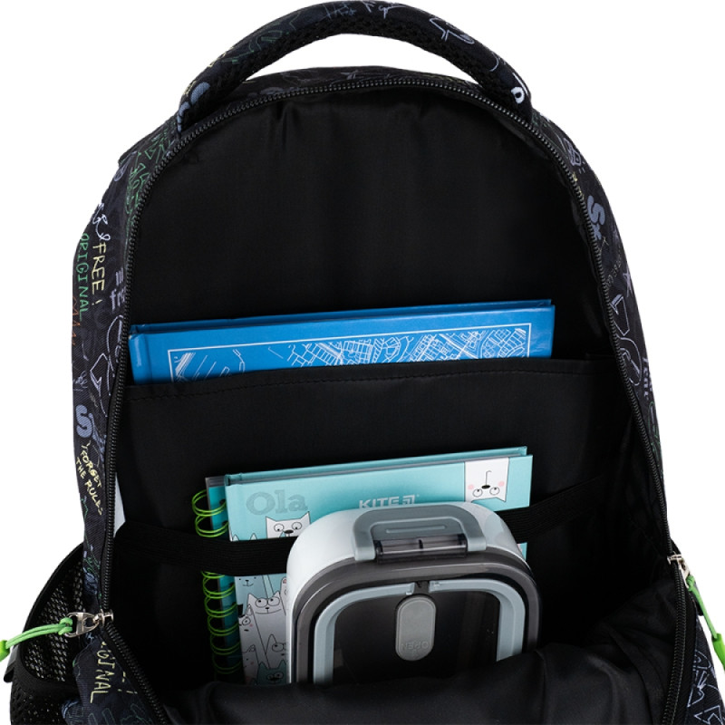 GoPack Teens Black Backpack for School & Daily Commutes