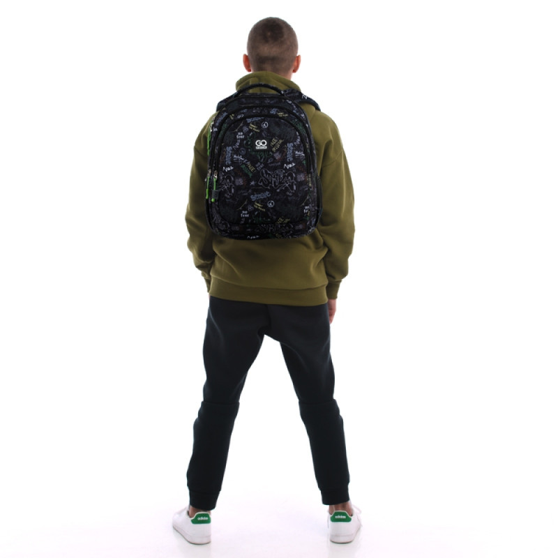 GoPack Teens Black Backpack for School & Daily Commutes