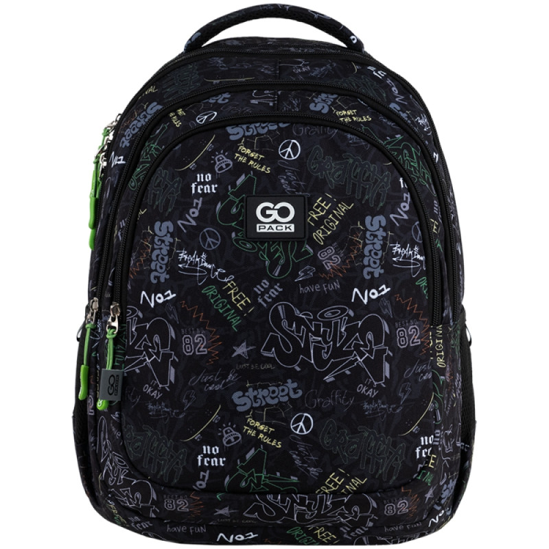 GoPack Teens Black Backpack for School & Daily Commutes
