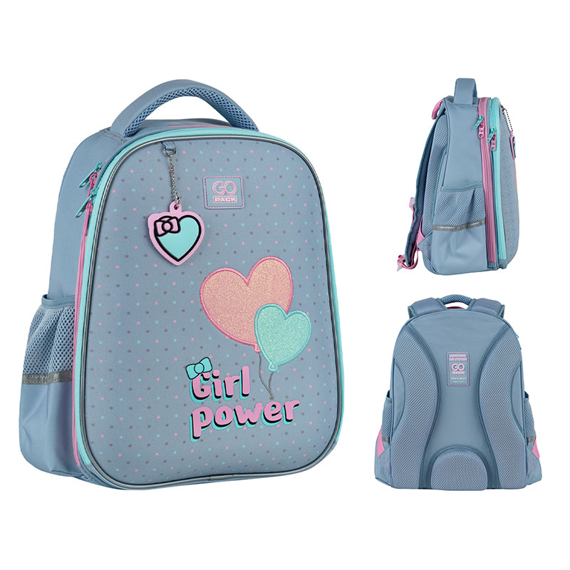 GoPack Girl Power School Backpack for Grades 1-4, Ergo Kids Back