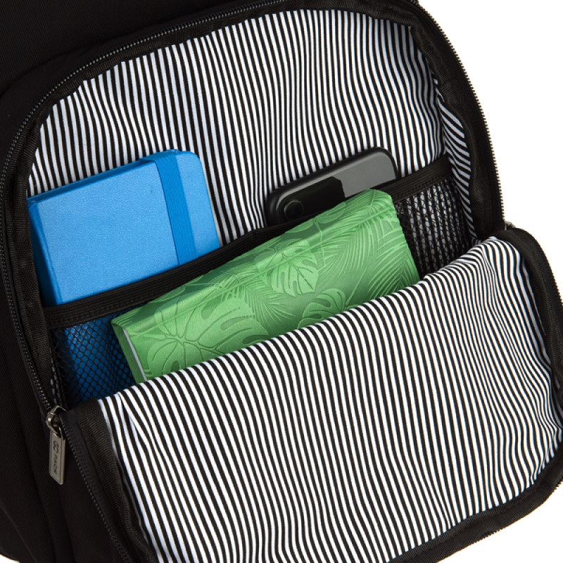 Black GoPack Teens Backpack with Laptop & Secret Pocket