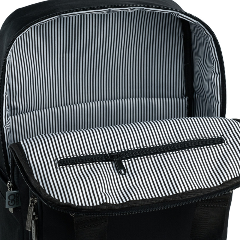 Black GoPack Teens Backpack with Laptop & Secret Pocket