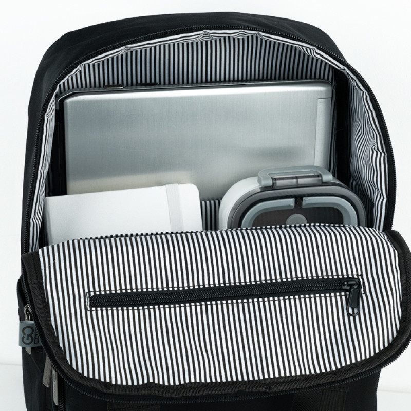 Black GoPack Teens Backpack with Laptop & Secret Pocket
