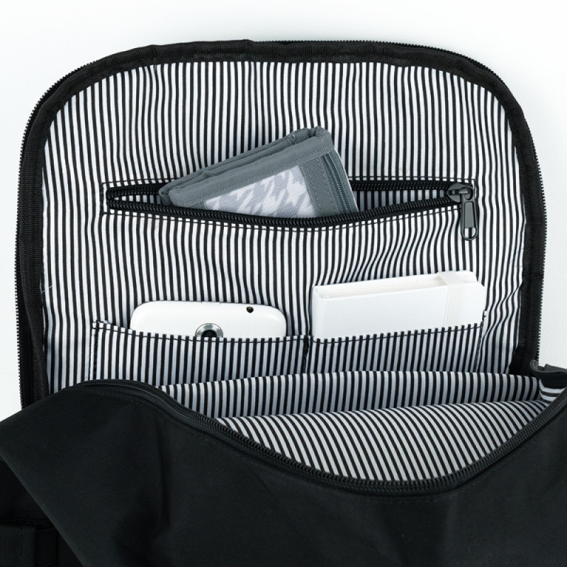 Black GoPack Teens Backpack with Laptop & Secret Pocket