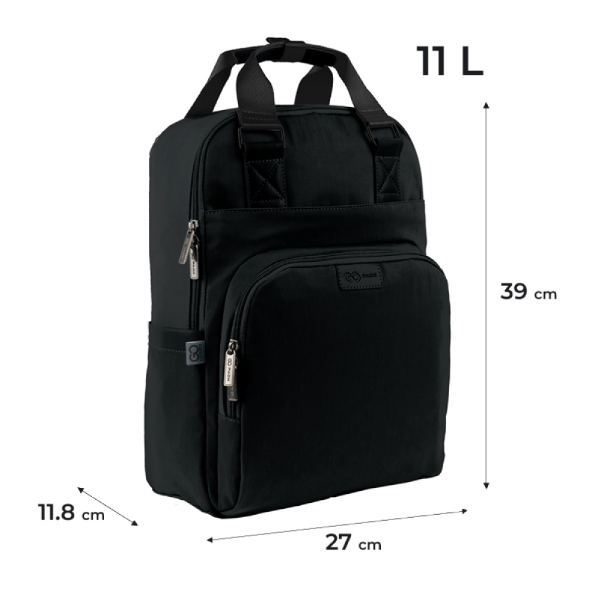 GoPack Black Urban Laptop Backpack