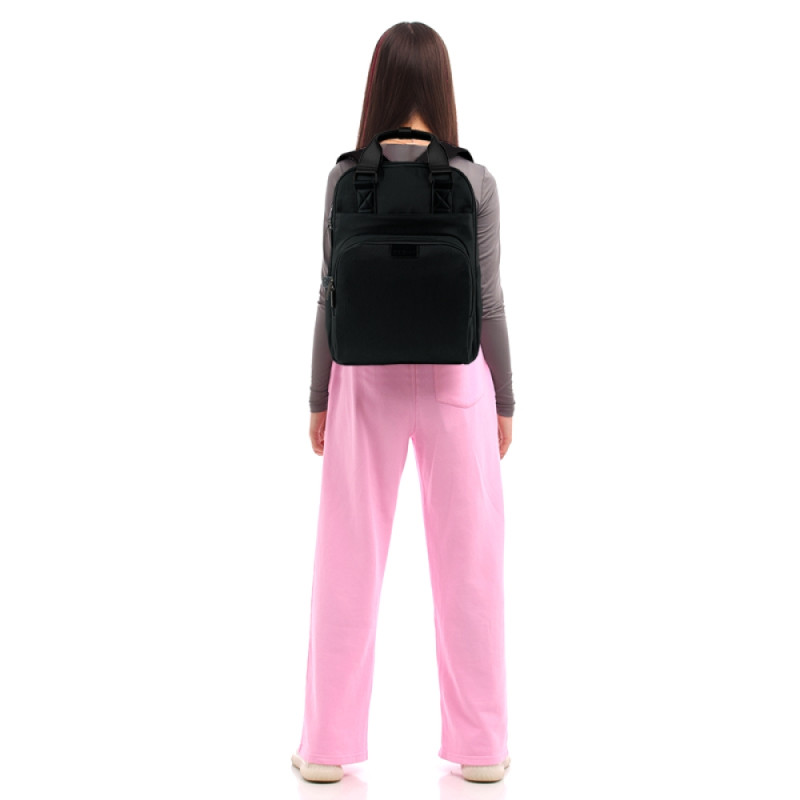 Black GoPack Teens Backpack with Laptop & Secret Pocket