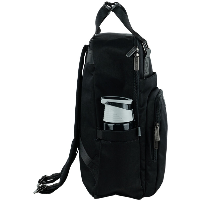 Black GoPack Teens Backpack with Laptop & Secret Pocket