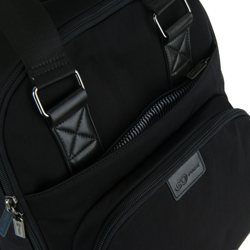 Black GoPack Teens Backpack with Laptop & Secret Pocket
