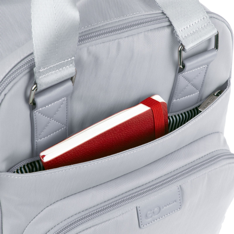 Beige GoPack Teens Backpack with Laptop & Secret Pocket