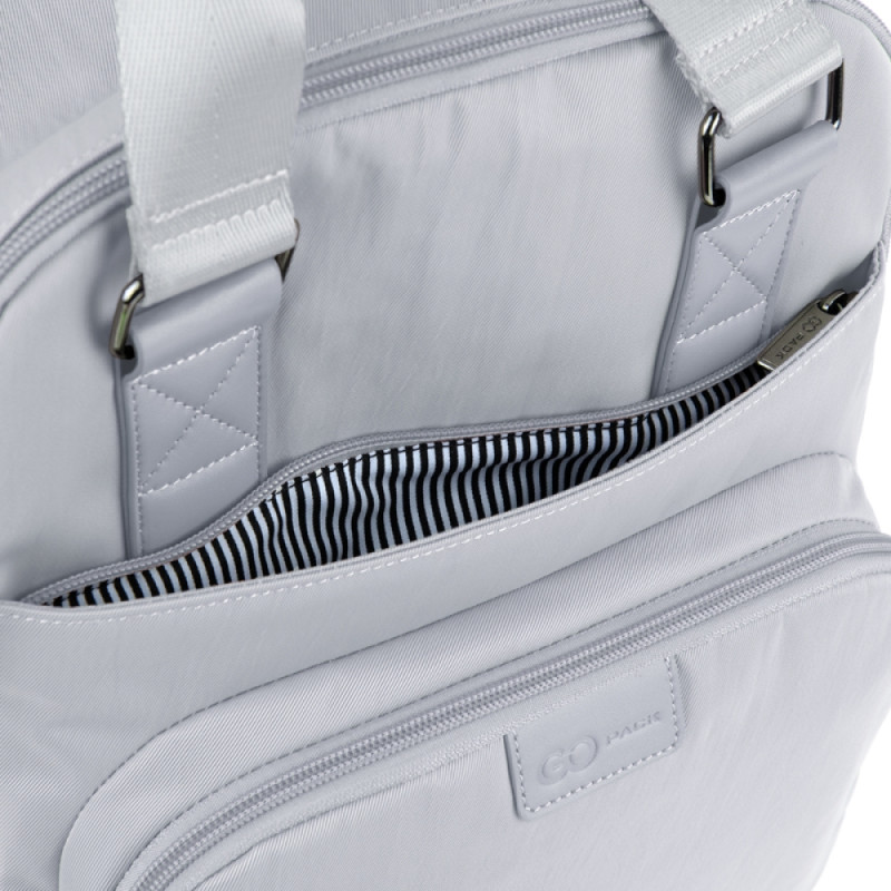 Beige GoPack Teens Backpack with Laptop & Secret Pocket