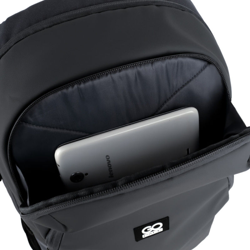 Gray GoPack Teens Backpack with Laptop Sleeve & Luggage Strap