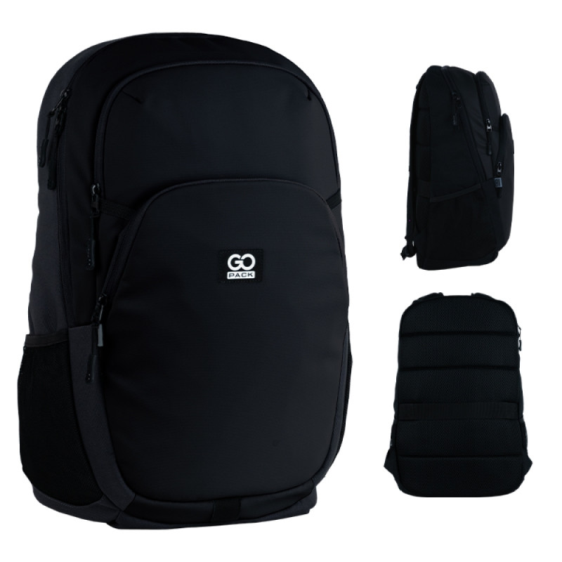 Black GoPack Teens Backpack with Laptop & Luggage Strap