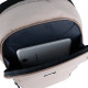 Beige GoPack Teens Backpack with Laptop Sleeve & Travel Strap