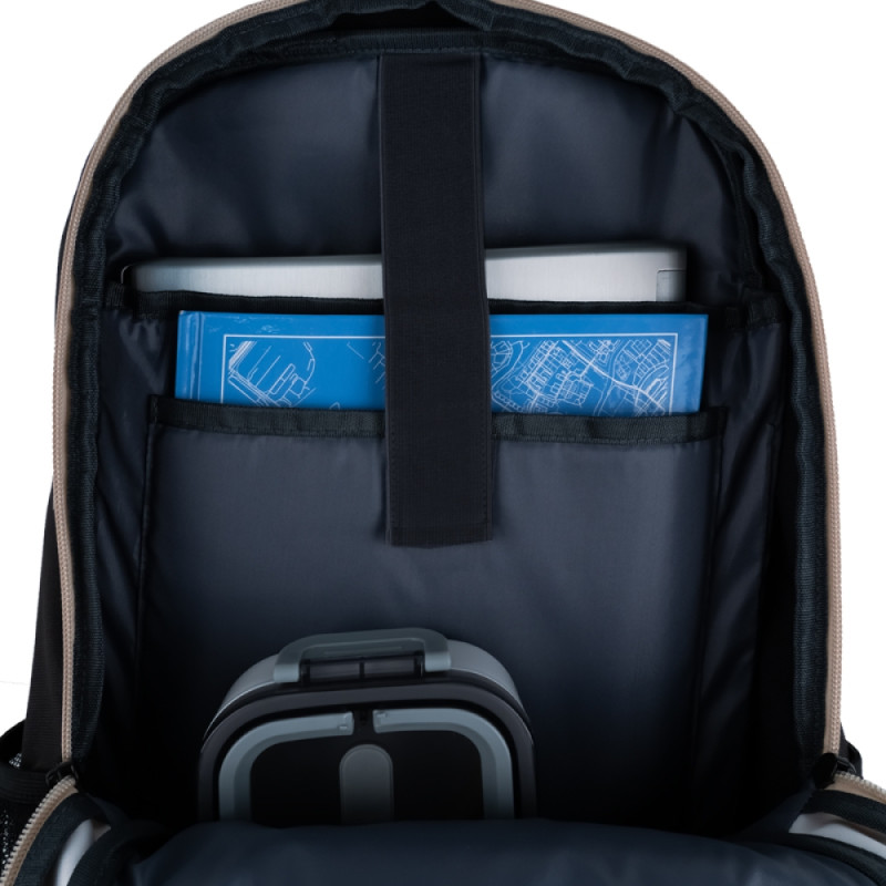 Beige GoPack Teens Backpack with Laptop Sleeve & Travel Strap