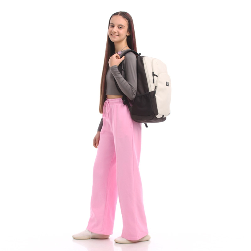 Beige GoPack Teens Backpack with Laptop Sleeve & Travel Strap