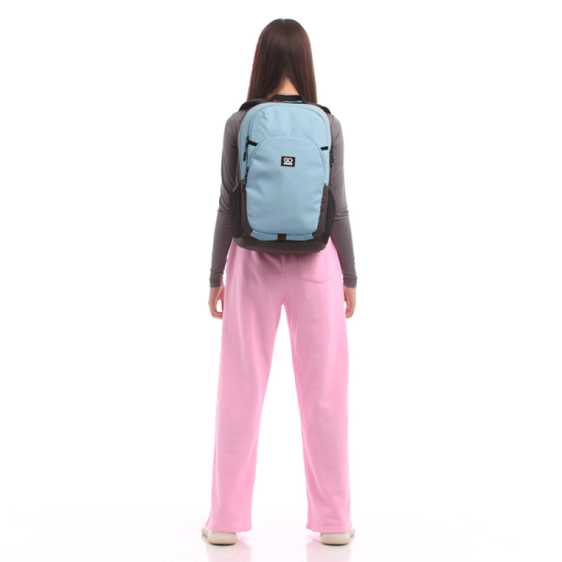 Light Blue GoPack Teens Backpack with Laptop & Travel Strap