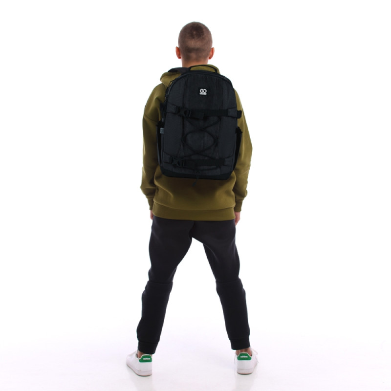 Black GoPack Teens Backpack with Dual Compartments & Laptop Sleeve
