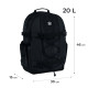 Black GoPack Teens Backpack with Dual Compartments & Laptop Sleeve