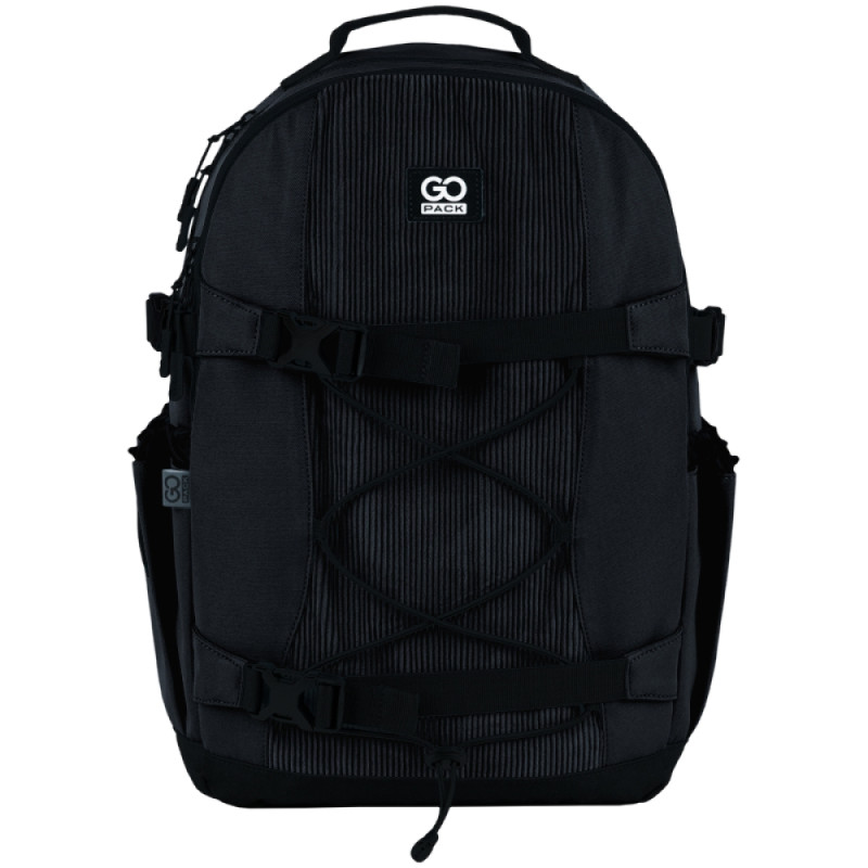 Black GoPack Teens Backpack with Dual Compartments & Laptop Sleeve