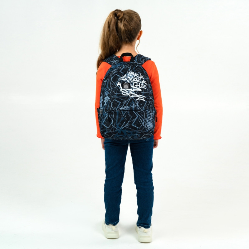Black GoPack Teens Backpack with Laptop Sleeve & Secret Pocket