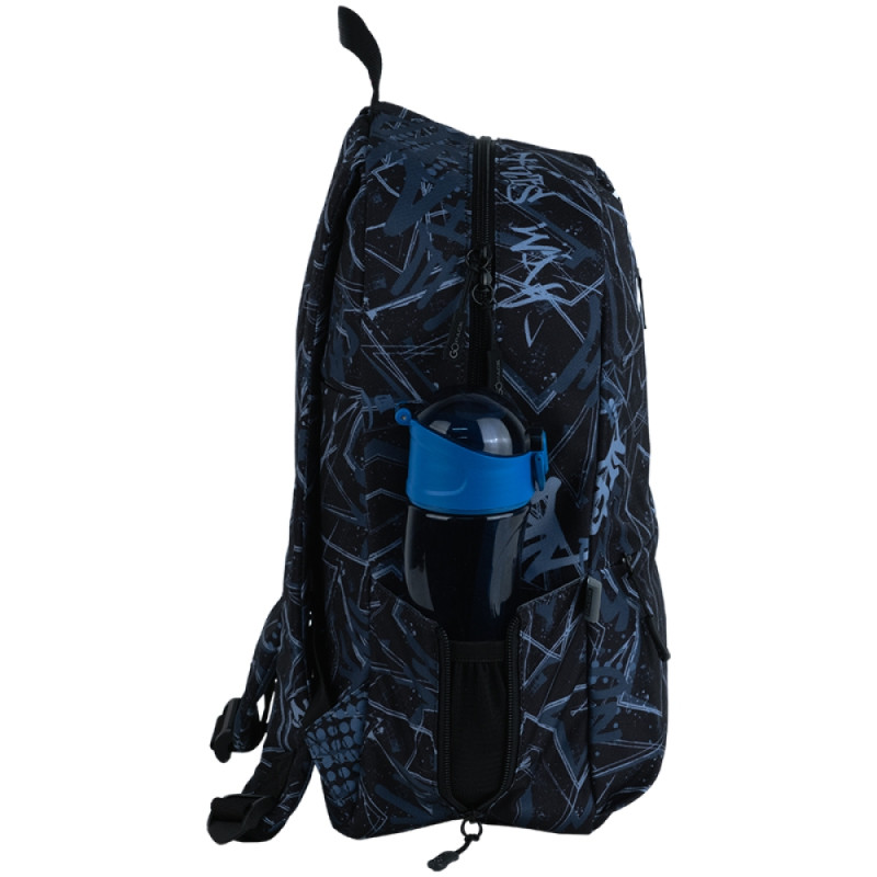 Black GoPack Teens Backpack with Laptop Sleeve & Secret Pocket