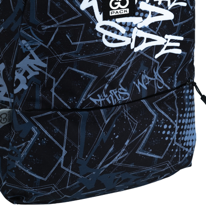 Black GoPack Teens Backpack with Laptop Sleeve & Secret Pocket