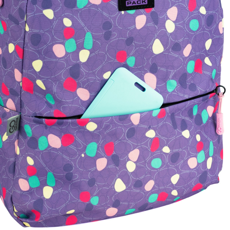 Pink GoPack Teens Backpack with Laptop & Secret Pocket