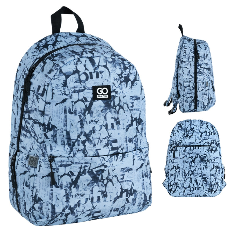 Blue GoPack Teens Backpack with Laptop Sleeve & Hidden Pocket
