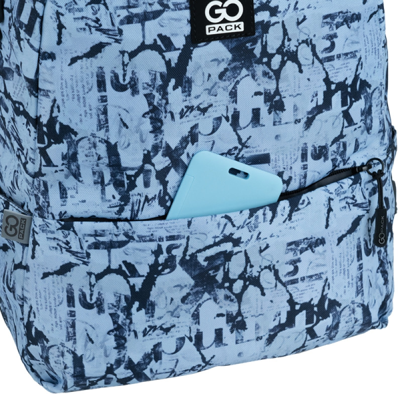 Blue GoPack Teens Backpack with Laptop Sleeve & Hidden Pocket