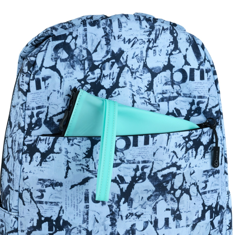 Blue GoPack Teens Backpack with Laptop Sleeve & Hidden Pocket