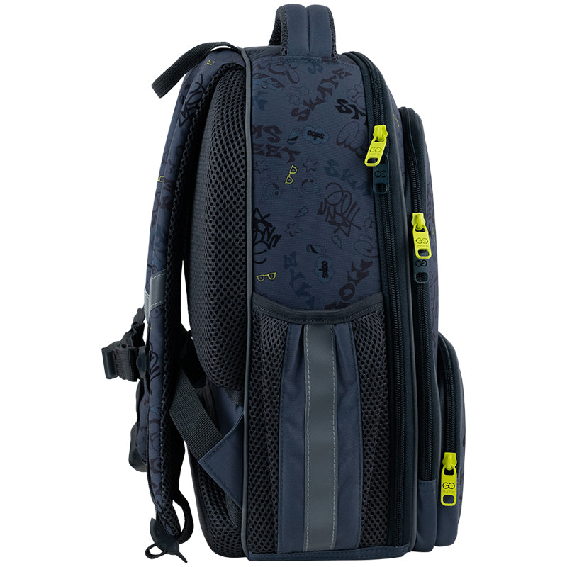 GoPack Super Skater Hard Shell School Backpack for Grades 1-4, Tablet Pocket