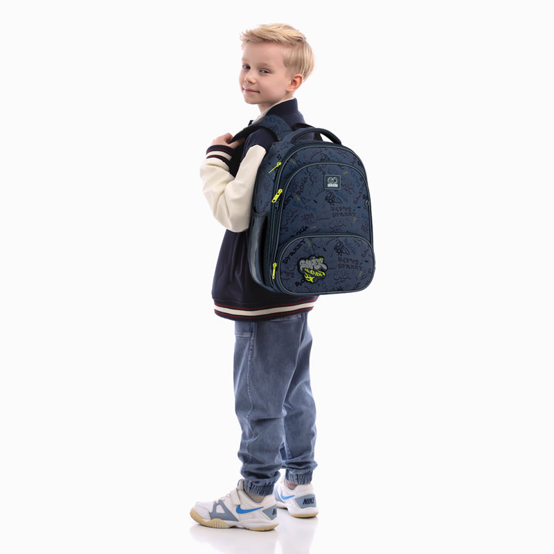 GoPack Super Skater Hard Shell School Backpack for Grades 1-4, Tablet Pocket