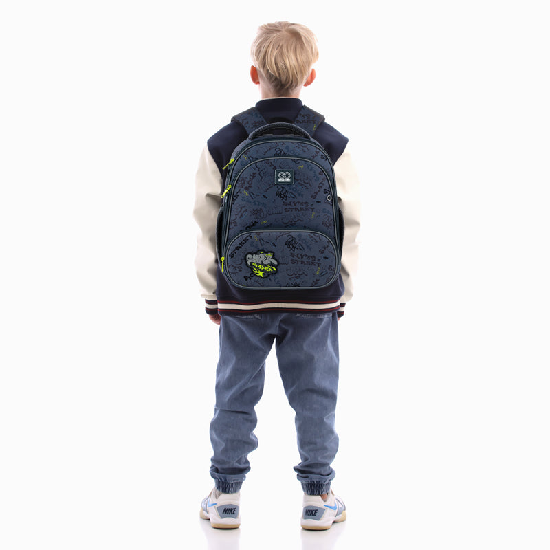 GoPack Super Skater Hard Shell School Backpack for Grades 1-4, Tablet Pocket