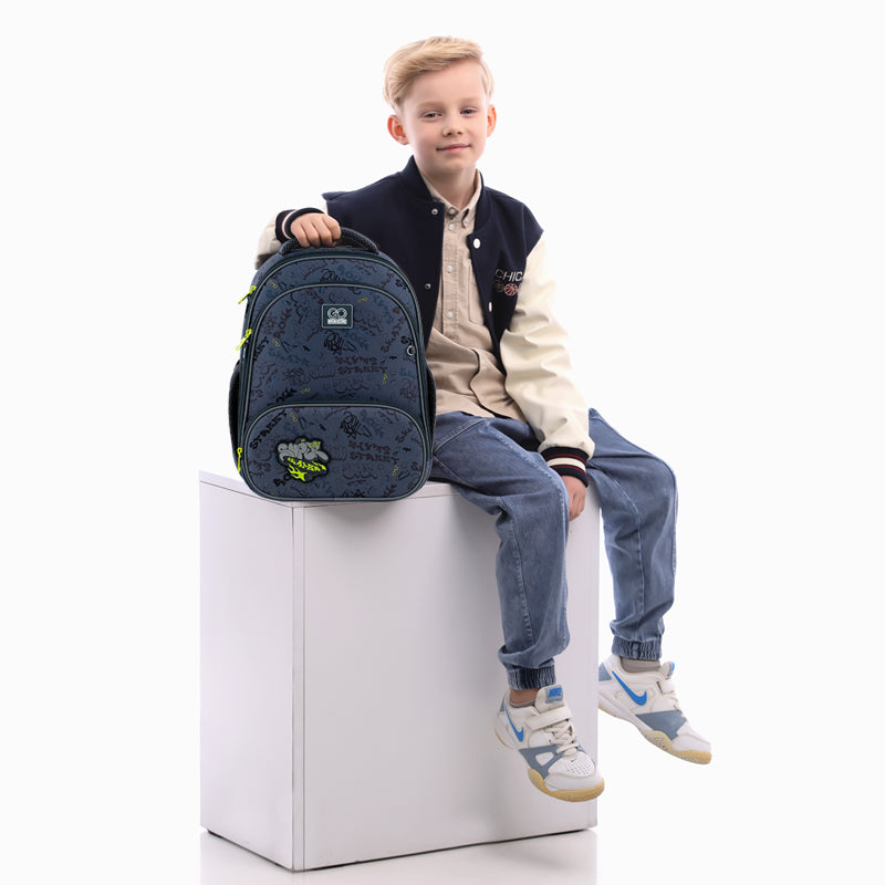 GoPack Super Skater Hard Shell School Backpack for Grades 1-4, Tablet Pocket