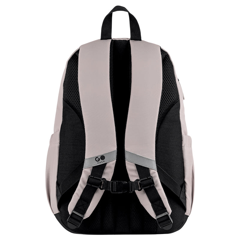 GoPack Beige Teen Backpack – Laptop, 3 Front Pockets, for Heights 145-175 cm