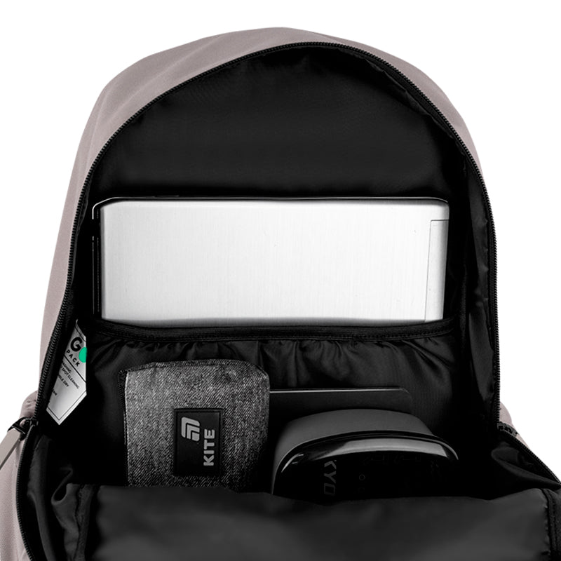 GoPack Beige Teen Backpack – Laptop, 3 Front Pockets, for Heights 145-175 cm