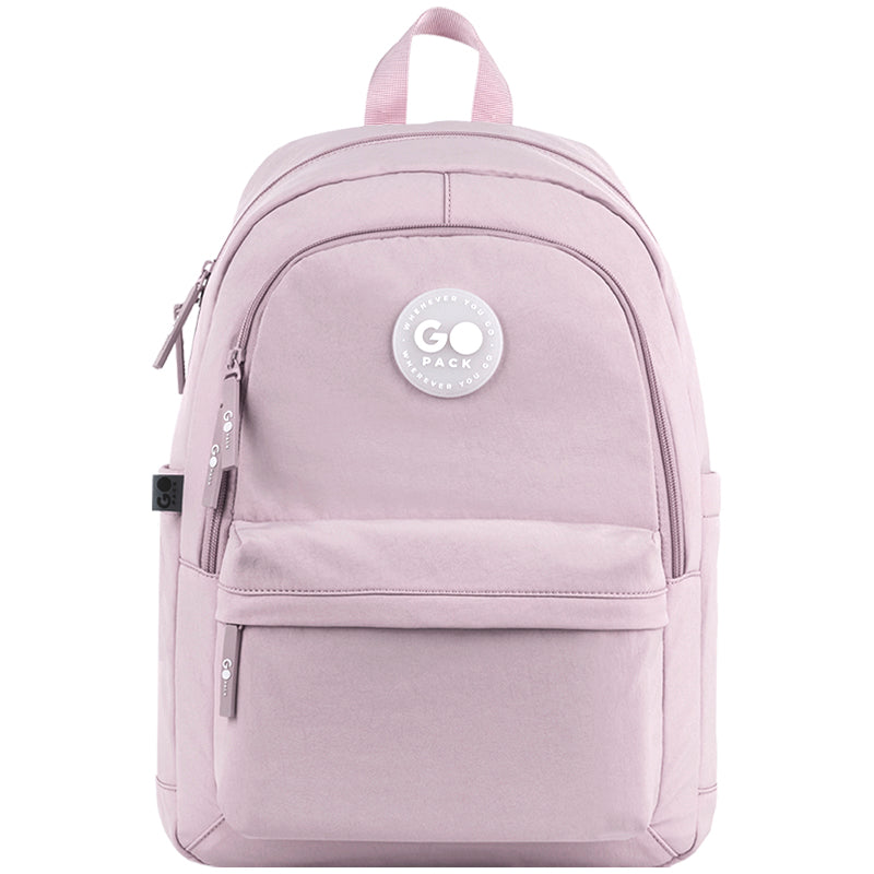 GoPack Powder Pink Teen Backpack – Laptop Pocket, for Heights 145 cm and Above