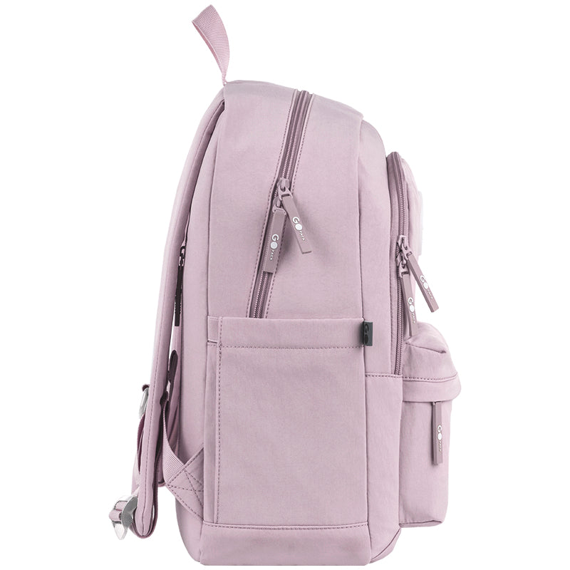 GoPack Powder Pink Teen Backpack – Laptop Pocket, for Heights 145 cm and Above