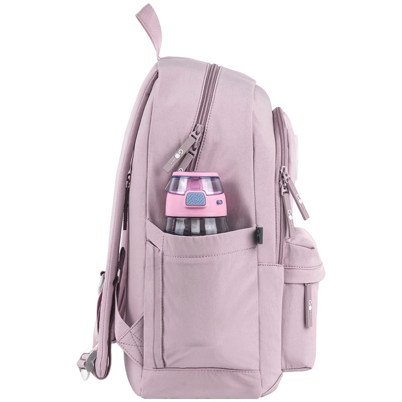 GoPack Powder Pink Teen Backpack – Laptop Pocket, for Heights 145 cm and Above