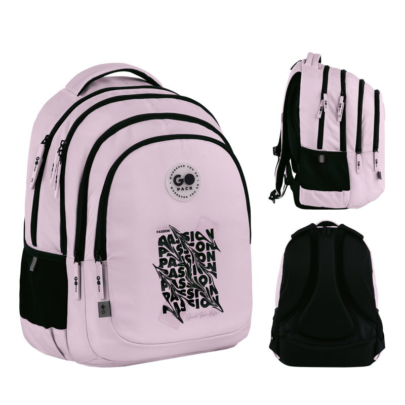 GoPack Pink 19L Ergonomic Backpack – Laptop, Chest Strap, Heights 145-175 cm