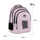 GoPack Pink 19L Ergonomic Backpack – Laptop, Chest Strap, Heights 145-175 cm