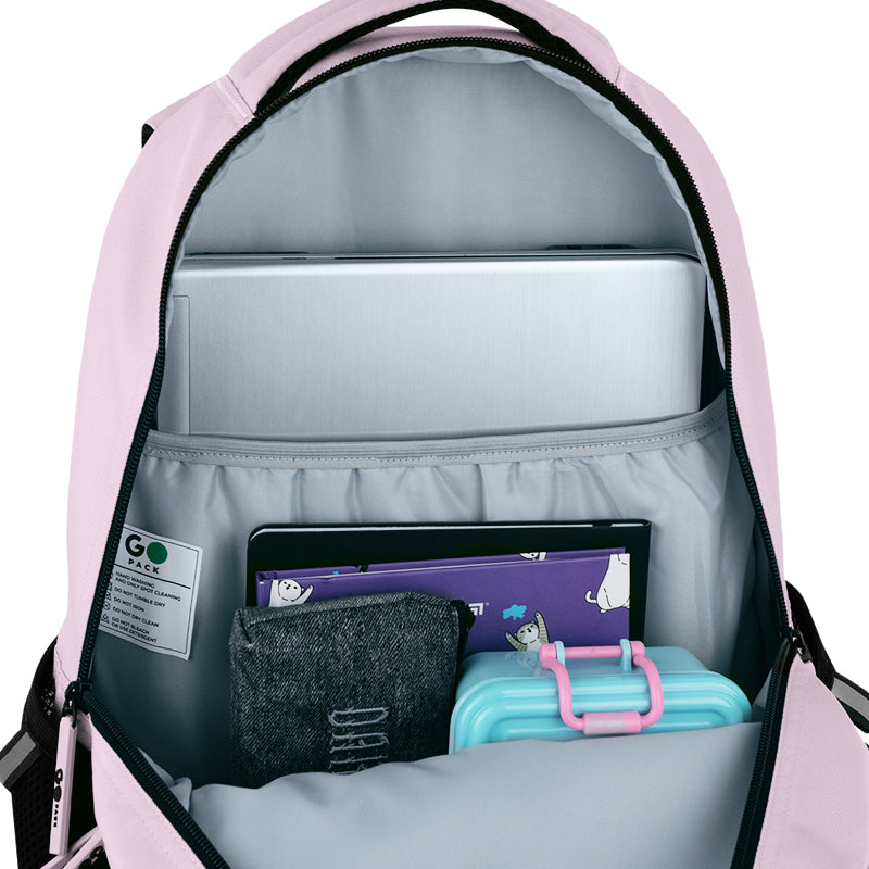 GoPack Pink 19L Ergonomic Backpack – Laptop, Chest Strap, Heights 145-175 cm